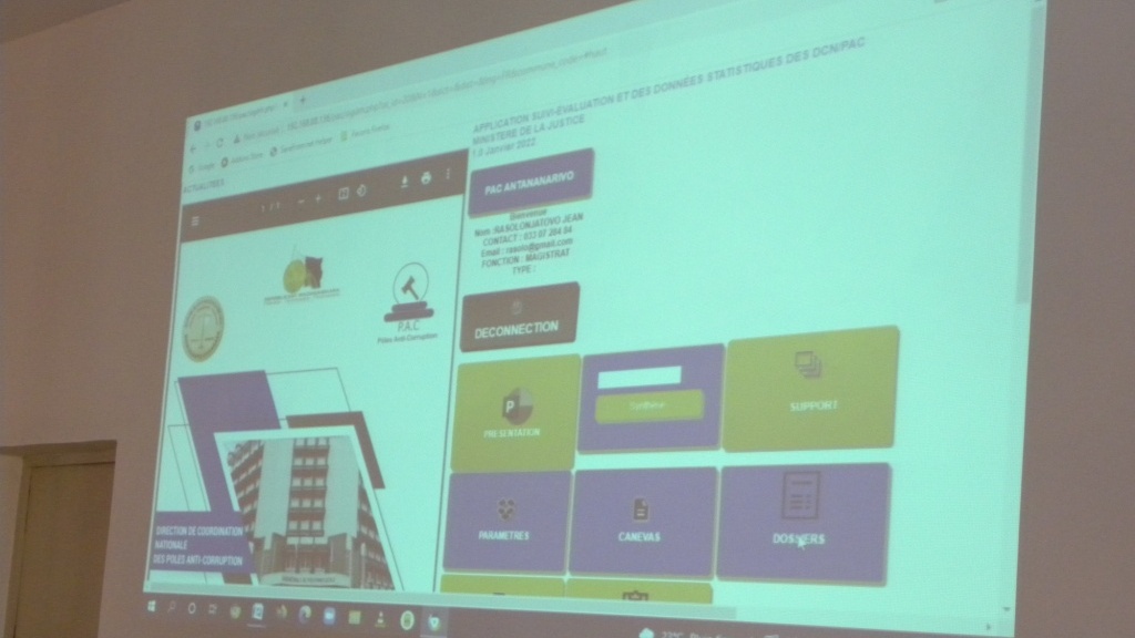 Page d’accueil du logiciel E-asa conçu pour la collecte des données statistiques
et suivi-évaluation des PAC