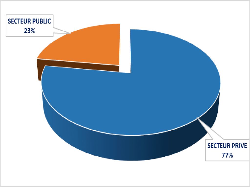Répartition des prévenus selon le secteur d'activités au cours du 1er semestre 2020 de Janvier 2020 - Juin 2020
